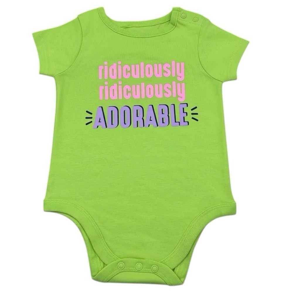 Garanimals Baby Girls Short Sleeve Graphic One piece Bodysuits Sz 12M Lot of 10 - Picture 6 of 11